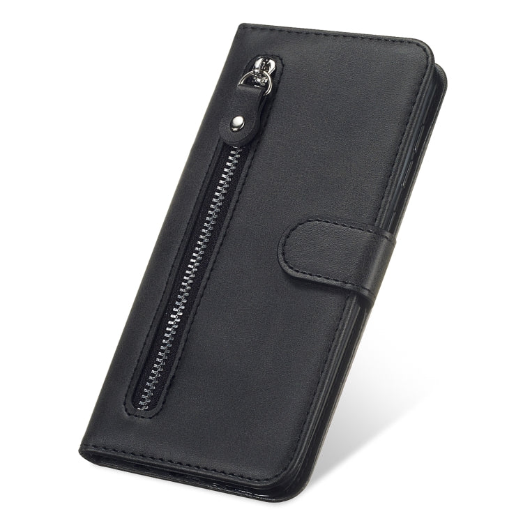 For Samsung Galaxy M52 5G Calf Texture Zipper Horizontal Flip Leather Phone Case