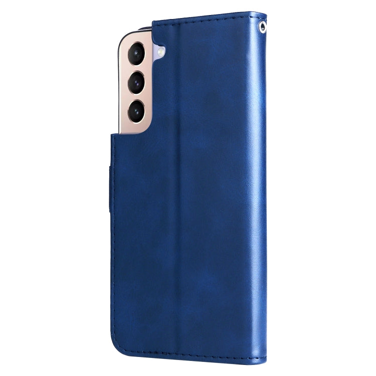 For Samsung Galaxy S22 5G Calf Texture Zipper Horizontal Flip Leather Phone Case