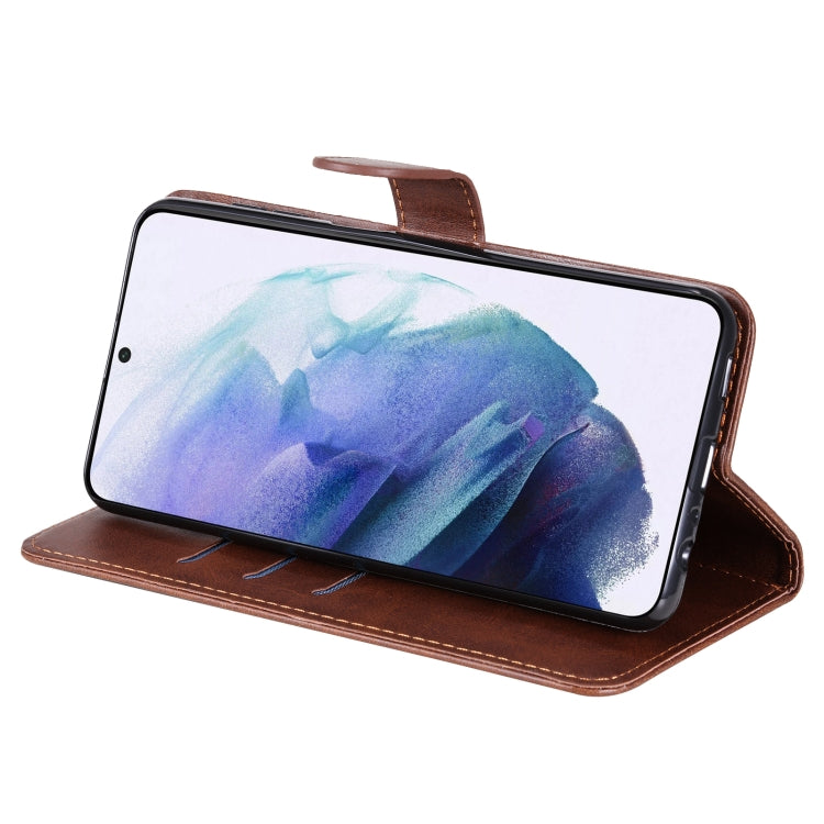 For Samsung Galaxy S22 5G Calf Texture Zipper Horizontal Flip Leather Phone Case