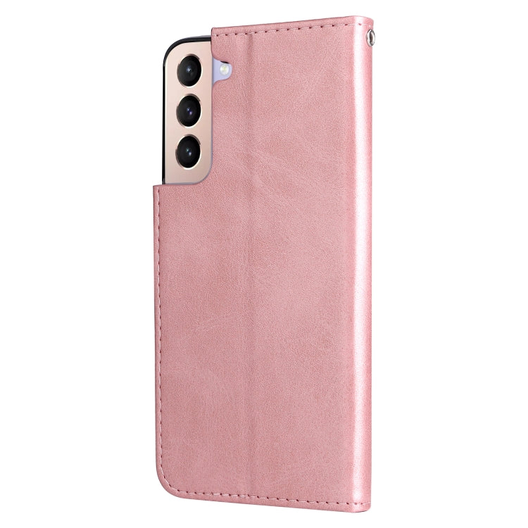 For Samsung Galaxy S22+ 5G Calf Texture Zipper Horizontal Flip Leather Phone Case