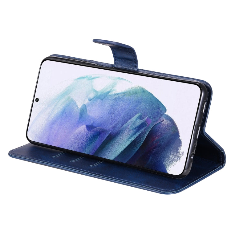 For Samsung Galaxy S22+ 5G Calf Texture Zipper Horizontal Flip Leather Phone Case