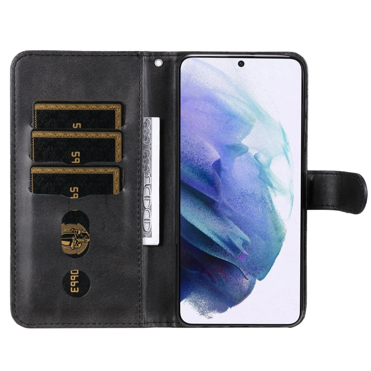 For Samsung Galaxy S22+ 5G Calf Texture Zipper Horizontal Flip Leather Phone Case