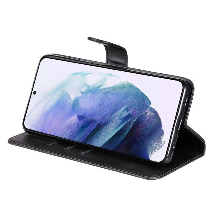For Samsung Galaxy S22+ 5G Calf Texture Zipper Horizontal Flip Leather Phone Case