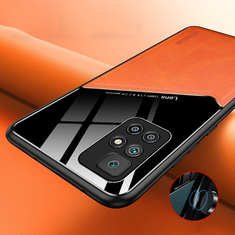 For Xiaomi Redmi 10 All-inclusive Leather + Organic Glass Protective Case with Metal Iron Sheet