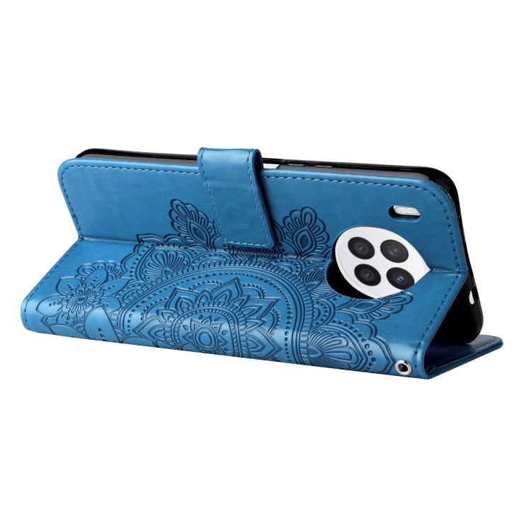 For Huawei nova 8i / Honor 50 Lite 7-petal Flowers Embossed Flip Leather Phone Case with Holder & Card Slots