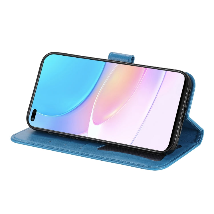For Huawei nova 8i / Honor 50 Lite 7-petal Flowers Embossed Flip Leather Phone Case with Holder & Card Slots