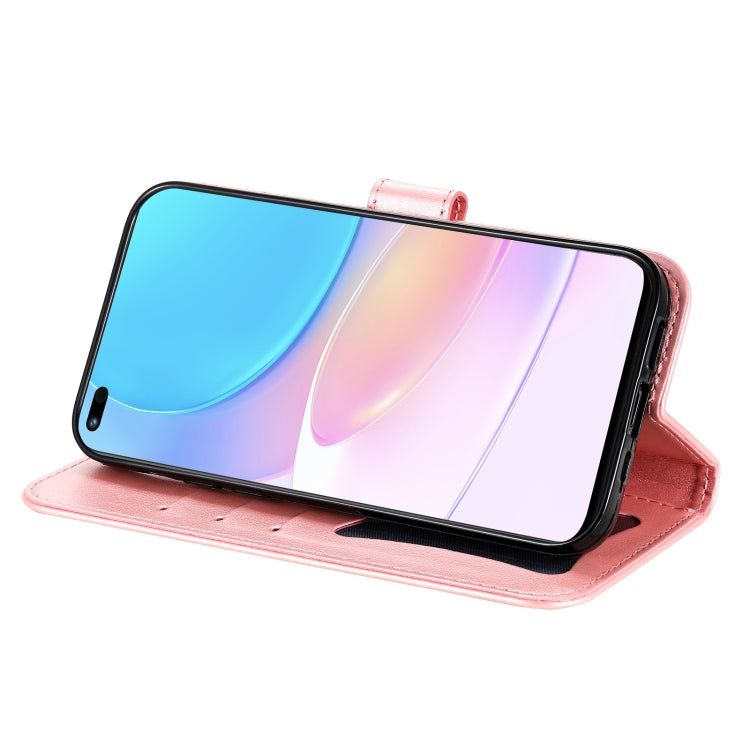 For Huawei nova 8i / Honor 50 Lite 7-petal Flowers Embossed Flip Leather Phone Case with Holder & Card Slots