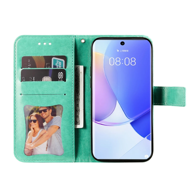 For Huawei nova 9 / Honor 50 7-petal Flowers Embossed Flip Leather Phone Case with Holder & Card Slots
