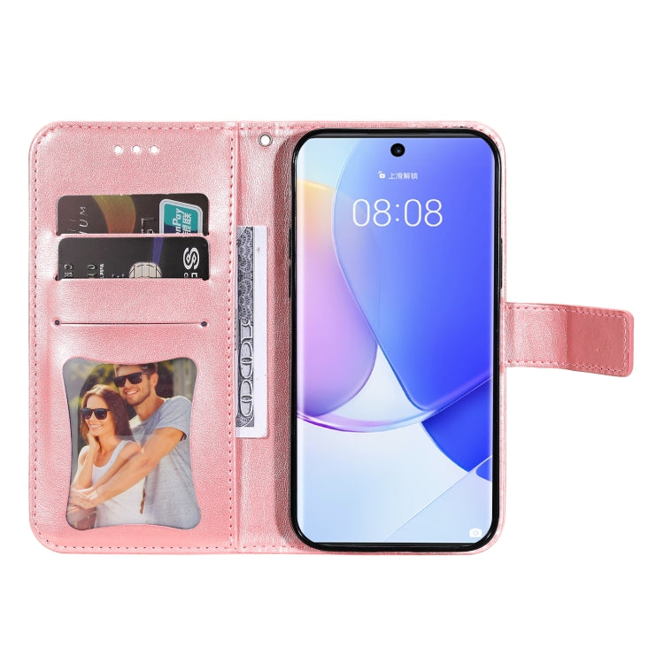 For Huawei nova 9 / Honor 50 7-petal Flowers Embossed Flip Leather Phone Case with Holder & Card Slots