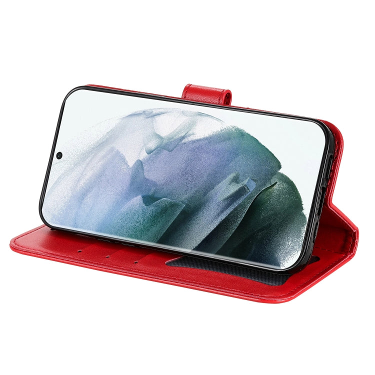 Samsung Galaxy S22 UItra 5G 7-petal Flowers Embossed Flip Leather Phone Case with Holder & Card Slots