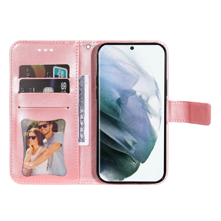 Samsung Galaxy S22 UItra 5G 7-petal Flowers Embossed Flip Leather Phone Case with Holder & Card Slots
