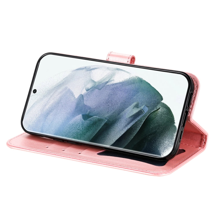 Samsung Galaxy S22 UItra 5G 7-petal Flowers Embossed Flip Leather Phone Case with Holder & Card Slots