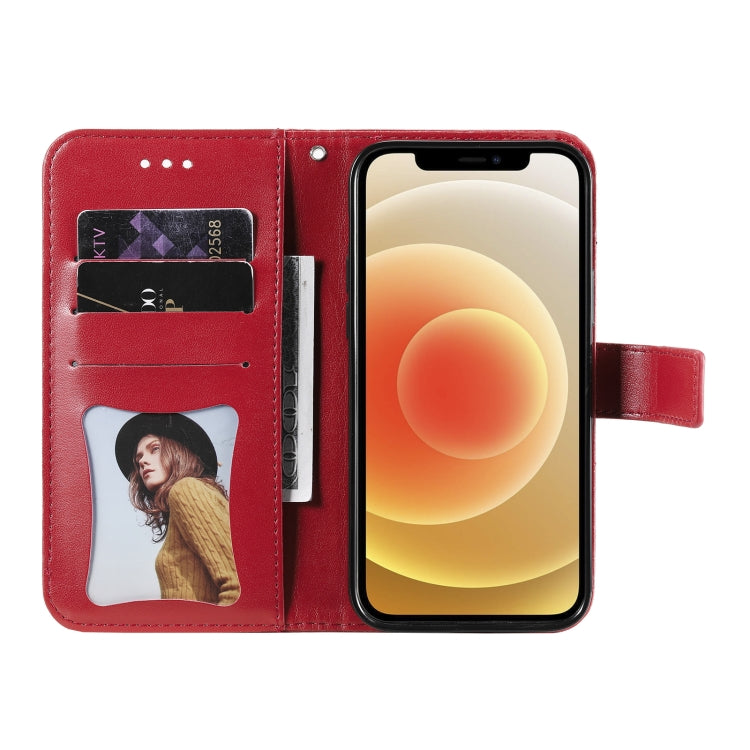 For Samsung Galaxy A03s (164.2mm) 7-petal Flowers Embossed Flip Leather Phone Case with Holder & Card Slots