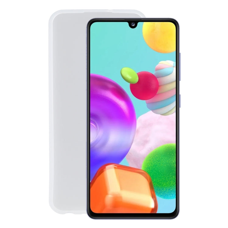 TPU Phone Case For Samsung Galaxy A41(Transparent White)