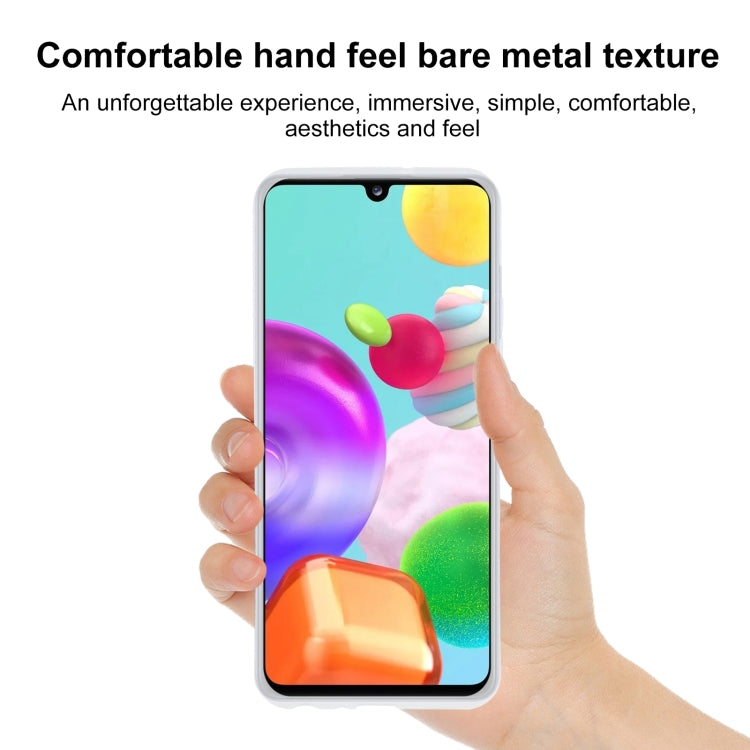 TPU Phone Case For Samsung Galaxy A41(Transparent White)