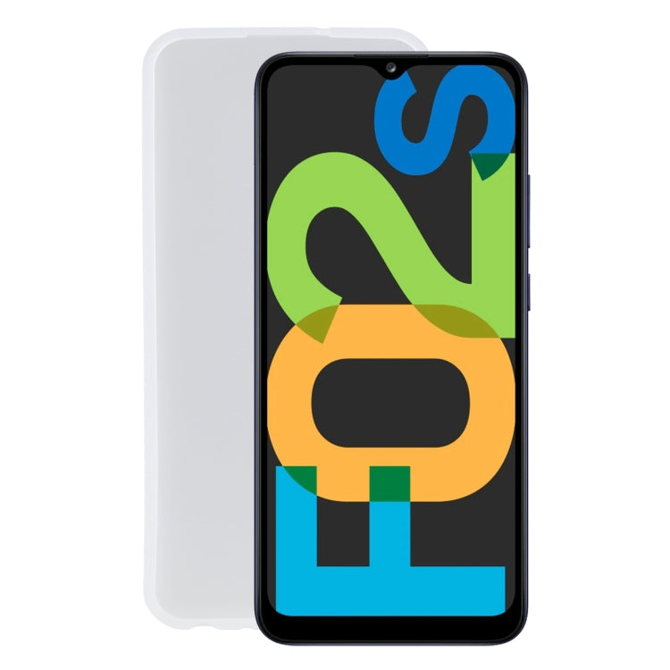 TPU Phone Case For Samsung Galaxy F02s(Transparent White)