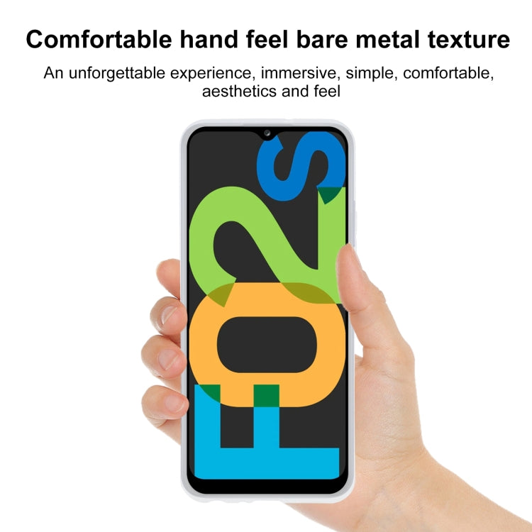 TPU Phone Case For Samsung Galaxy F02s(Transparent White)