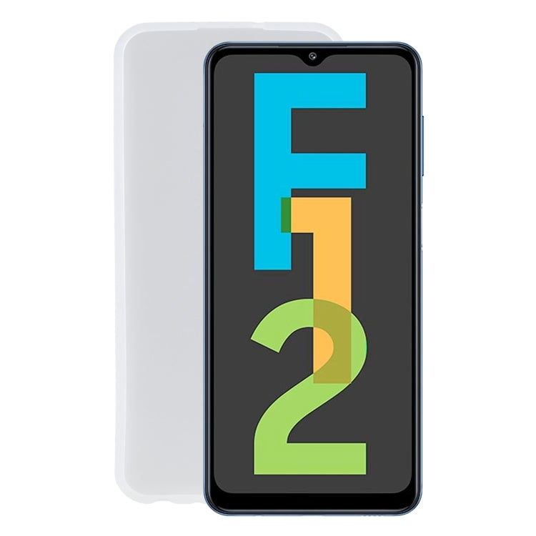 TPU Phone Case For Samsung Galaxy F12(Transparent White)