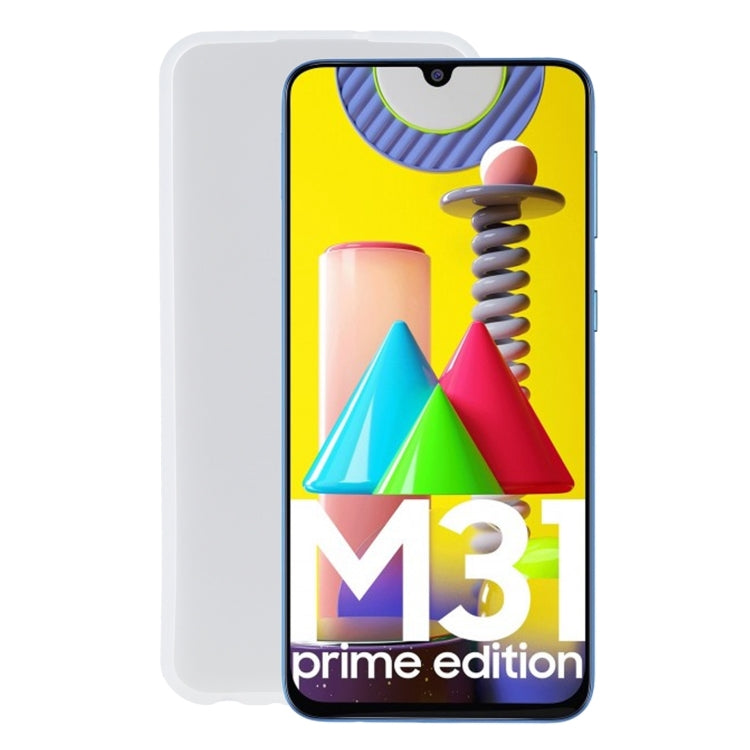 TPU Phone Case For Samsung Galaxy M31 Prime(Transparent White)