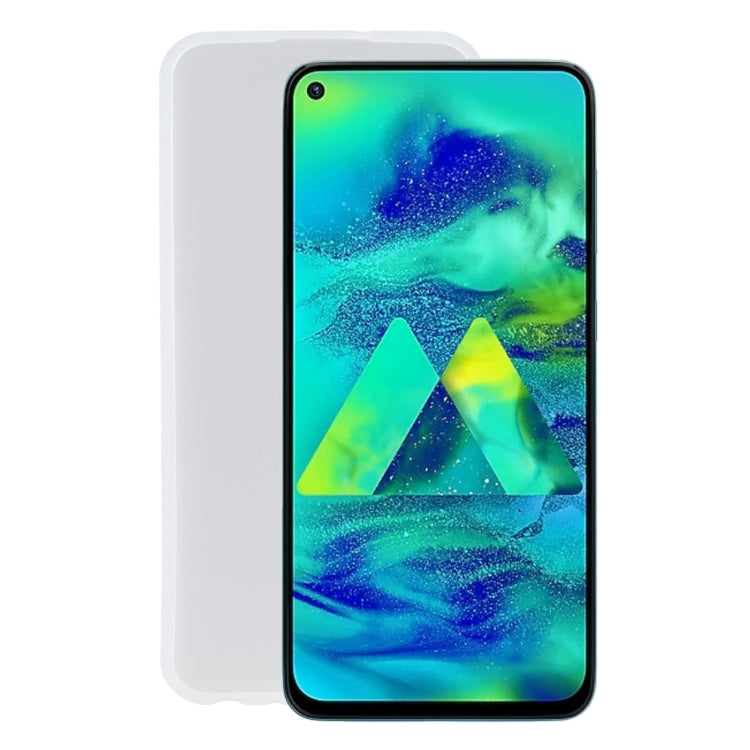 TPU Phone Case For Samsung Galaxy M40(Transparent White)