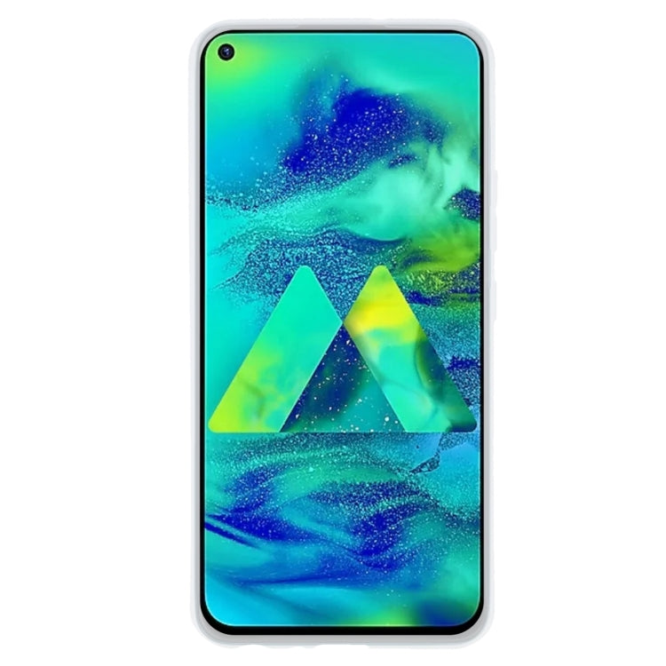 TPU Phone Case For Samsung Galaxy M40(Transparent White)