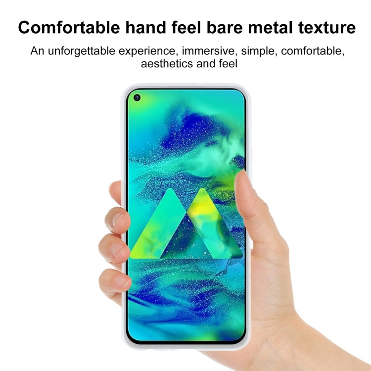 TPU Phone Case For Samsung Galaxy M40(Transparent White)