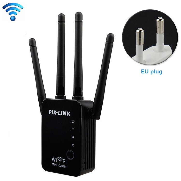 Wireless Smart WiFi Router Repeater with 4 WiFi Antennas, Plug Specification:EU Plug