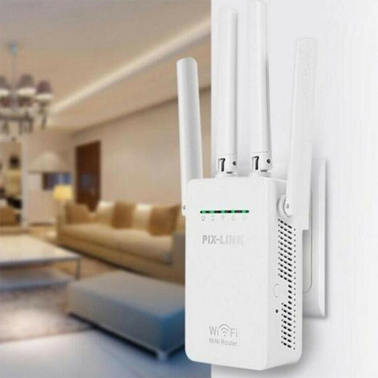 Wireless Smart WiFi Router Repeater with 4 WiFi Antennas, Plug Specification:EU Plug