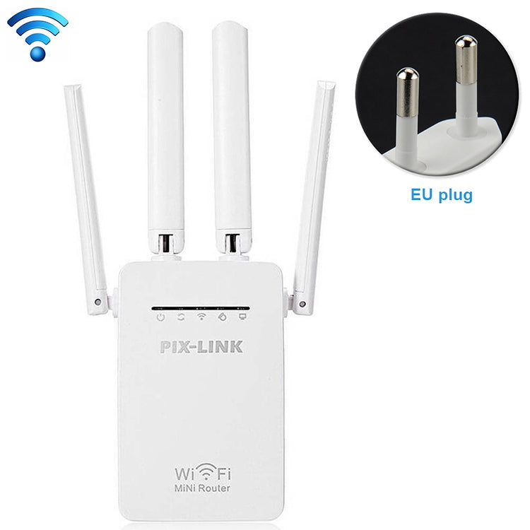 Wireless Smart WiFi Router Repeater with 4 WiFi Antennas, Plug Specification:EU Plug