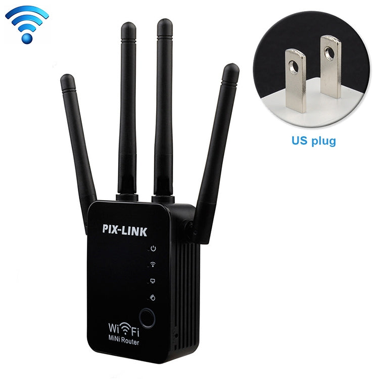 Wireless Smart WiFi Router Repeater with 4 WiFi Antennas, Plug Specification:US Plug