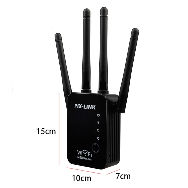 Wireless Smart WiFi Router Repeater with 4 WiFi Antennas, Plug Specification:US Plug