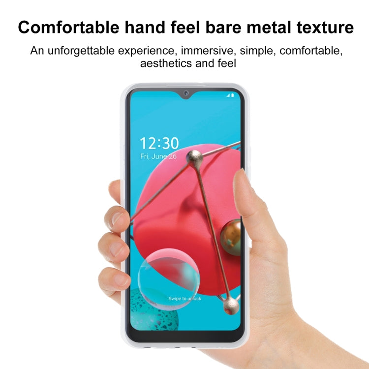 TPU Phone Case For LG K51(Transparent White)