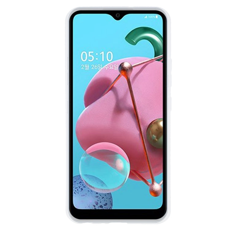 TPU Phone Case For LG Q51(Transparent White)