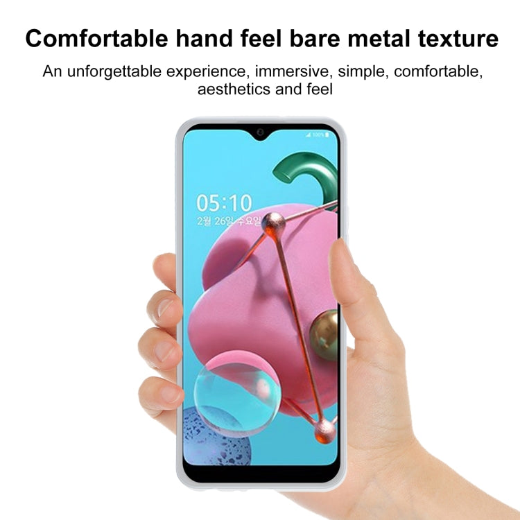 TPU Phone Case For LG Q51(Transparent White)