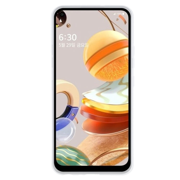 TPU Phone Case For LG Q61(Transparent White)