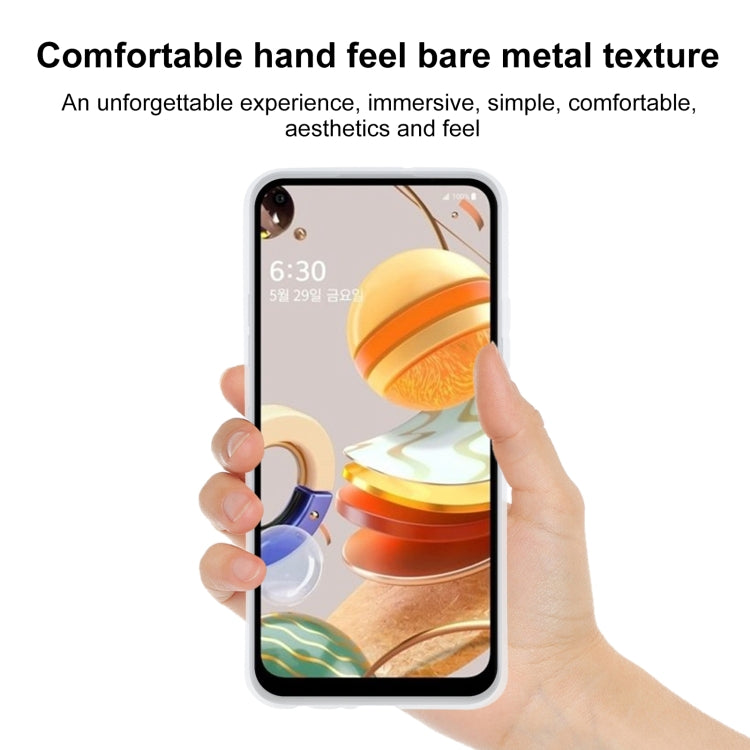 TPU Phone Case For LG Q61(Transparent White)