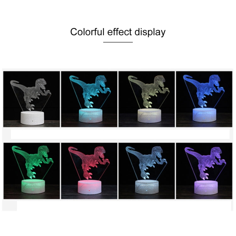 QC04 Crack Base Car Series Creative 3D Colorful LED Decorative Night Light, Remote Control Version