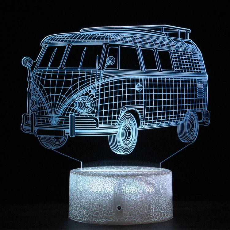 QC05 Crack Base Car Series Creative 3D Colorful LED Decorative Night Light, Remote Control Version