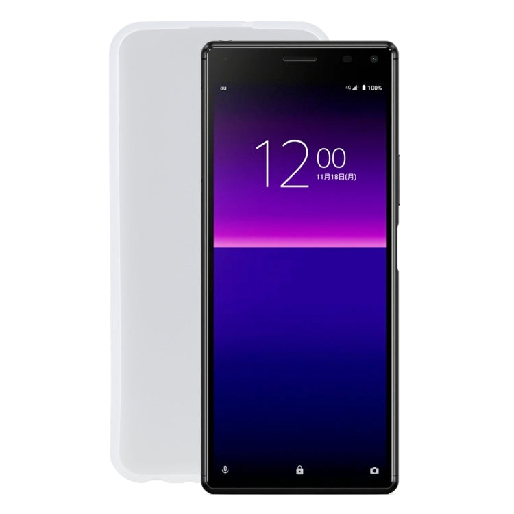 TPU Phone Case For Sony Xperia 8(Transparent White)