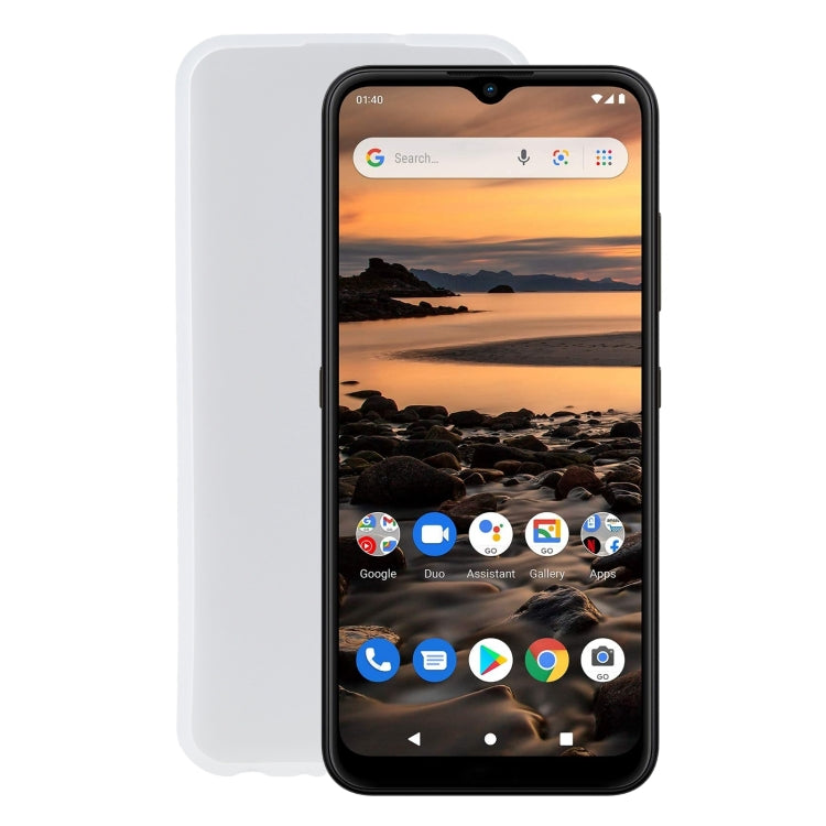 TPU Phone Case For Nokia 1.4(Transparent White)