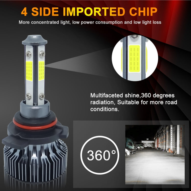 1 Pair V7 9012 DC9-36V / 22W / 2200LM / 6000K IP68 Car LED COB Lamp Beads Headlight(White Light)