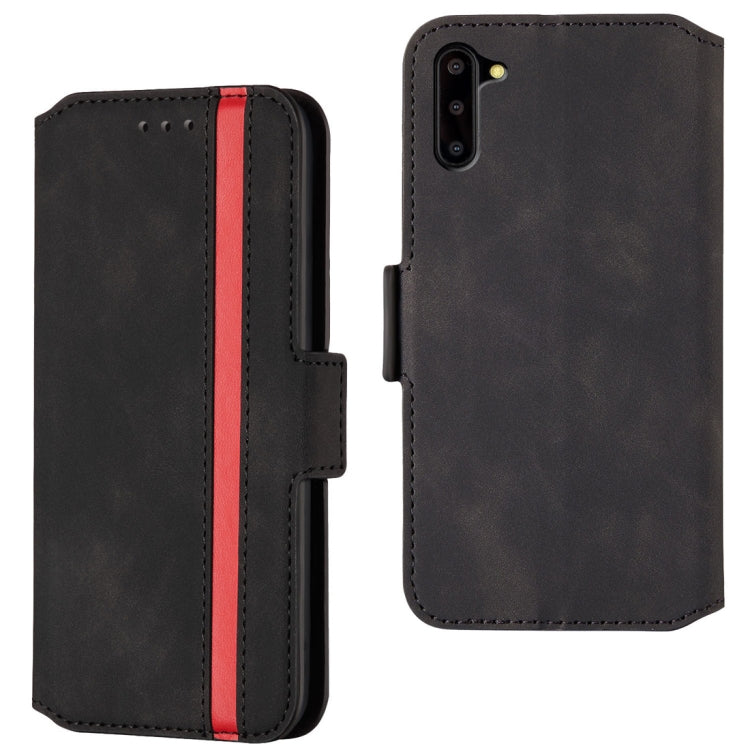 For Galaxy Note10 Retro Frosted Oil Side Horizontal Flip Case with Holder & Card Slots