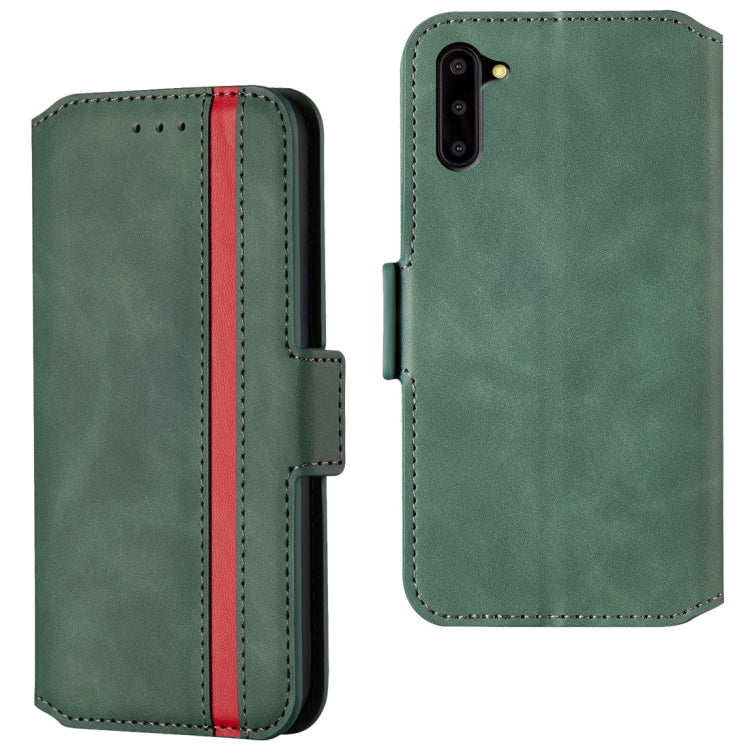 For Galaxy Note10 Retro Frosted Oil Side Horizontal Flip Case with Holder & Card Slots