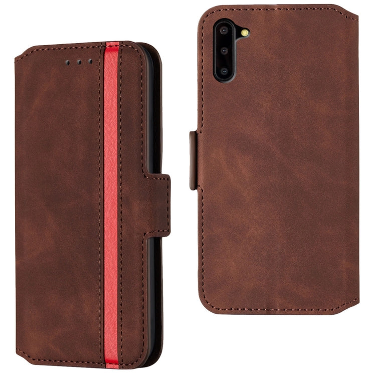 For Galaxy Note10 Retro Frosted Oil Side Horizontal Flip Case with Holder & Card Slots