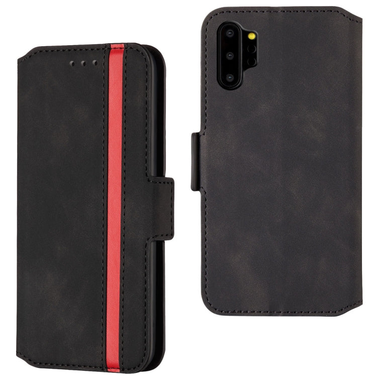 For Galaxy Note10+ Retro Frosted Oil Side Horizontal Flip Case with Holder & Card Slots