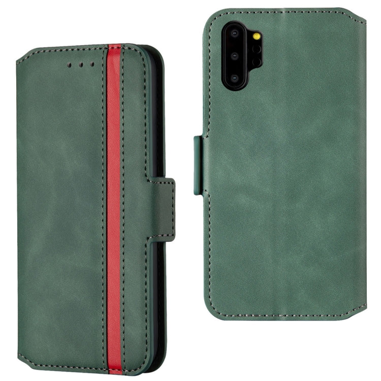 For Galaxy Note10+ Retro Frosted Oil Side Horizontal Flip Case with Holder & Card Slots