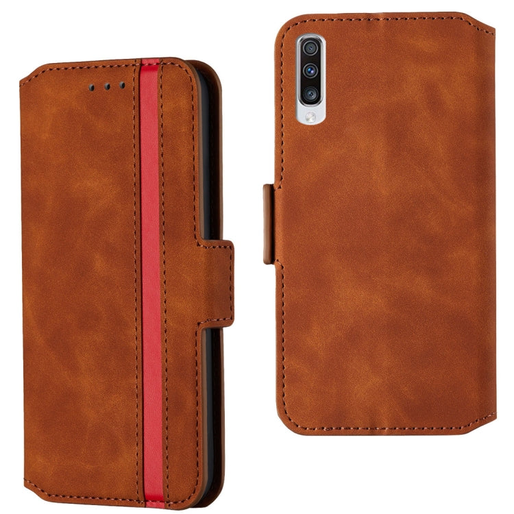 For Galaxy A90 5G Retro Frosted Oil Side Horizontal Flip Case with Holder & Card Slots