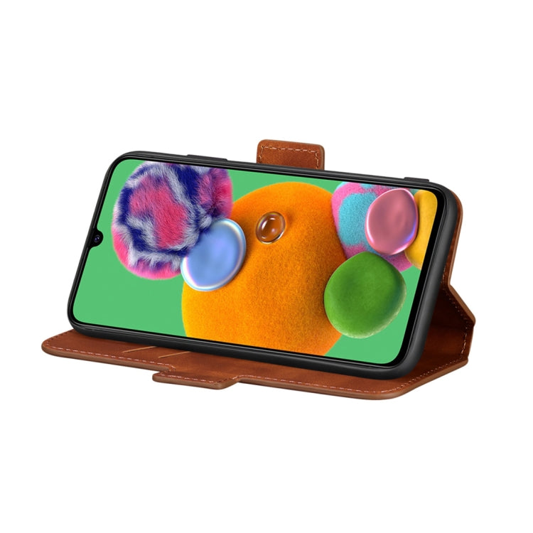 For Galaxy A90 5G Retro Frosted Oil Side Horizontal Flip Case with Holder & Card Slots
