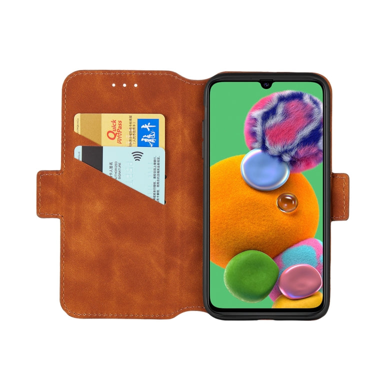 For Galaxy A90 5G Retro Frosted Oil Side Horizontal Flip Case with Holder & Card Slots