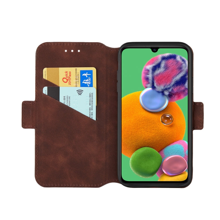 For Galaxy A90 5G Retro Frosted Oil Side Horizontal Flip Case with Holder & Card Slots